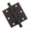 Embassy 3 x 3 Solid Brass Hinge, Oil Rubbed Bronze Finish with Ball Tips 3030US10BB-1 - alternate 1